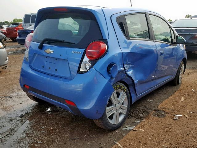 KL8CB6S98EC442206 - 2014 CHEVROLET SPARK LS BLUE photo 4