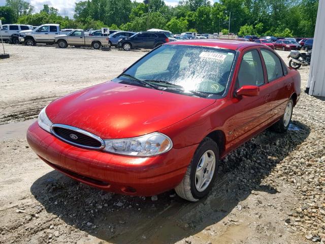 3FAFP6638WM120697 - 1998 FORD CONTOUR LX RED photo 2