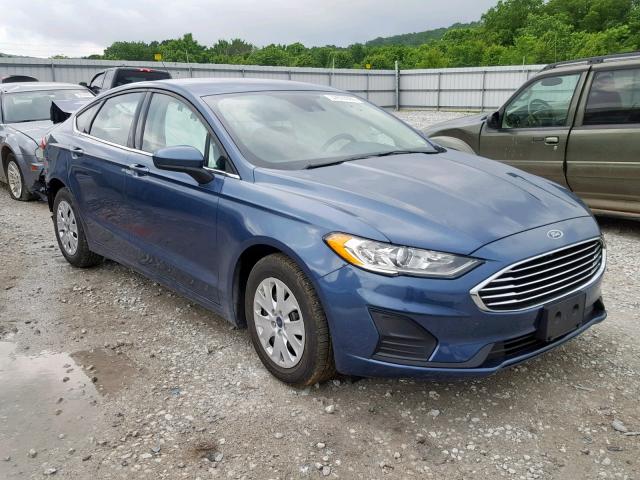 3FA6P0G70KR172417 - 2019 FORD FUSION S BLUE photo 1