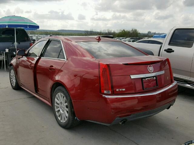 1G6DE5EG1A0135028 - 2010 CADILLAC CTS LUXURY MAROON photo 3