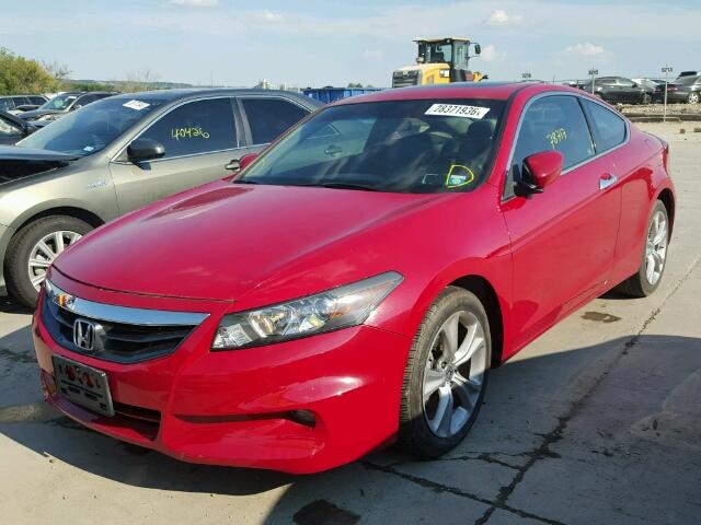 1HGCS2B84BA007540 - 2011 HONDA ACCORD EXL RED photo 2