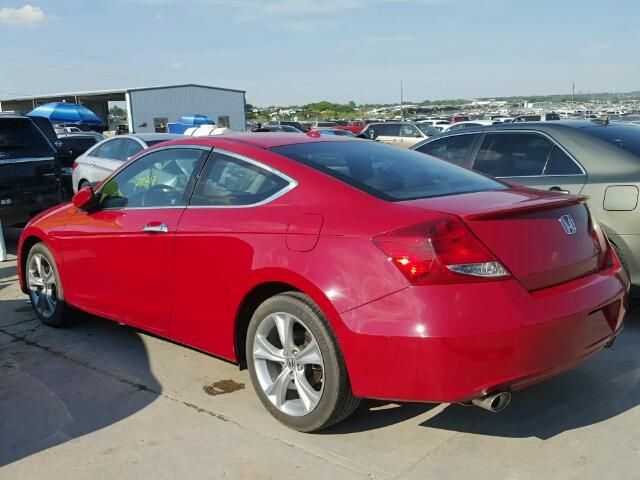 1HGCS2B84BA007540 - 2011 HONDA ACCORD EXL RED photo 3