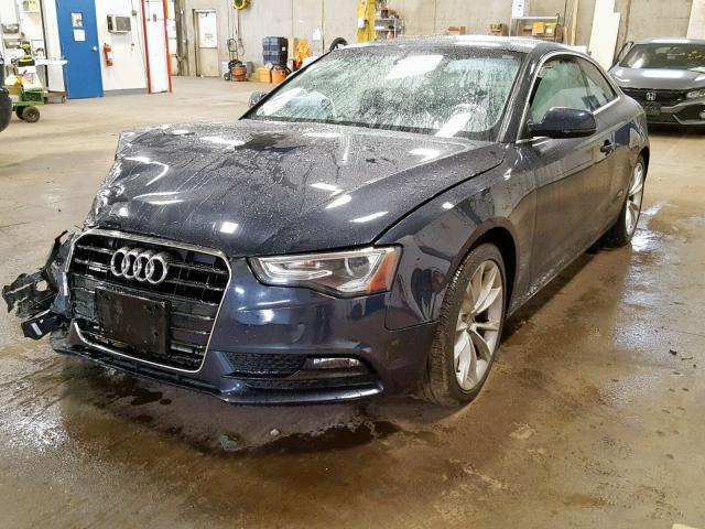 WAULFAFR8DA000610 - 2013 AUDI A5 PREMIUM BLUE photo 2