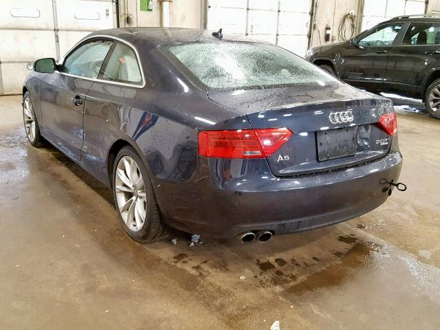 WAULFAFR8DA000610 - 2013 AUDI A5 PREMIUM BLUE photo 3