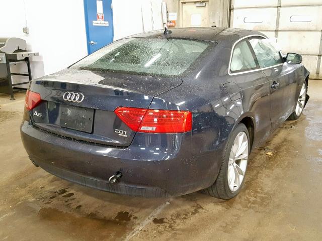 WAULFAFR8DA000610 - 2013 AUDI A5 PREMIUM BLUE photo 4