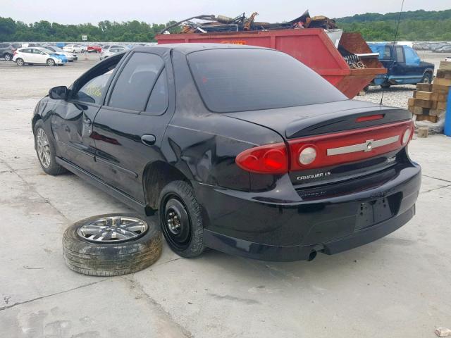 1G1JH52F637372362 - 2003 CHEVROLET CAVALIER L BLACK photo 3