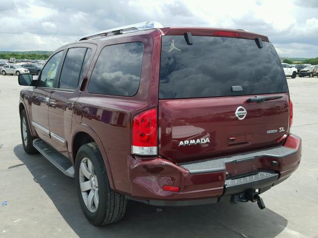 5N1BA0ND0CN605267 - 2012 NISSAN ARMADA SV MAROON photo 3