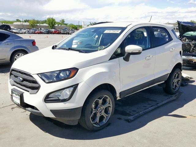 MAJ6P1CL2JC210980 - 2018 FORD ECOSPORT S WHITE photo 2