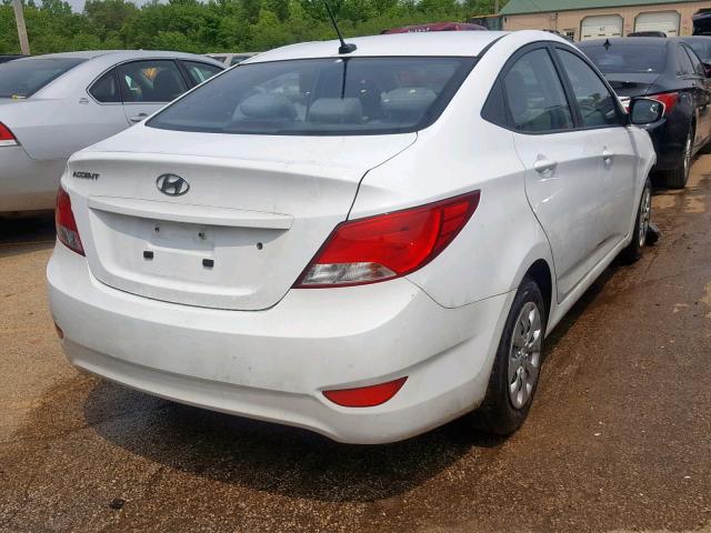 KMHCT4AE4GU098714 - 2016 HYUNDAI ACCENT SE WHITE photo 4