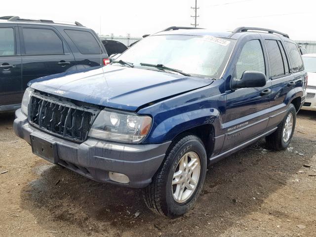 1J4GW48S13C592726 - 2003 JEEP GRAND CHER BLUE photo 2