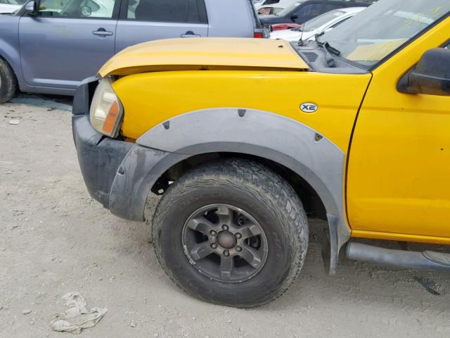 1N6ED29X12C357689 - 2002 NISSAN FRONTIER C YELLOW photo 9