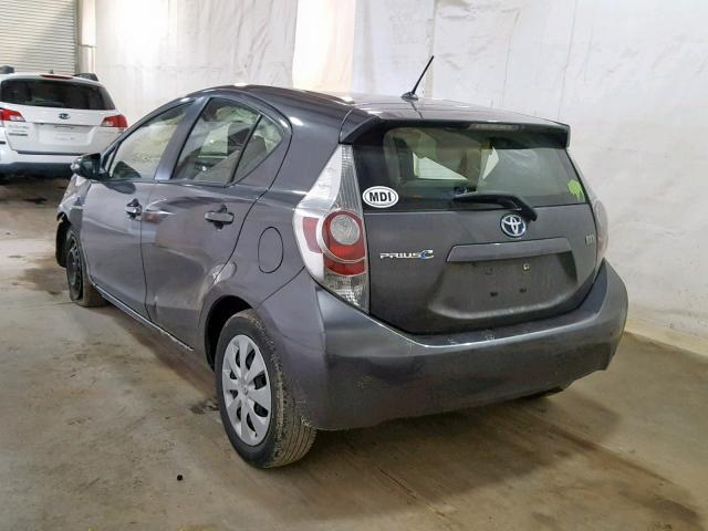 JTDKDTB32E1077802 - 2014 TOYOTA PRIUS C GRAY photo 3