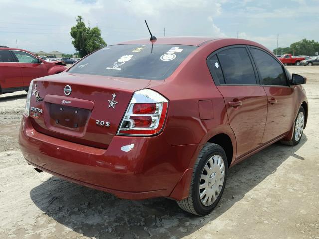 3N1AB61E57L638580 - 2007 NISSAN SENTRA 2.0 RED photo 4