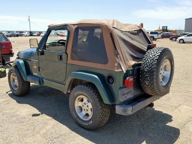 1J4FA59S6YP746877 - 2000 JEEP WRANGLER / GREEN photo 3