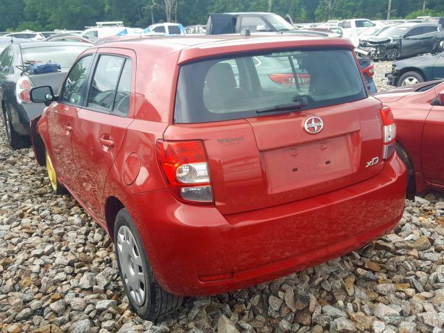 JTKKU4B49A1002595 - 2010 TOYOTA SCION XD RED photo 3