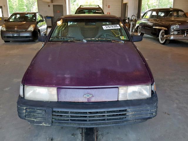 1G1JC14TXR7185578 - 1994 CHEVROLET CAVALIER R BURGUNDY photo 9