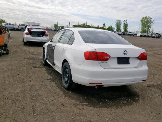 3VW2K7AJ0DM432090 - 2013 VOLKSWAGEN JETTA BASE 白色 照片 3