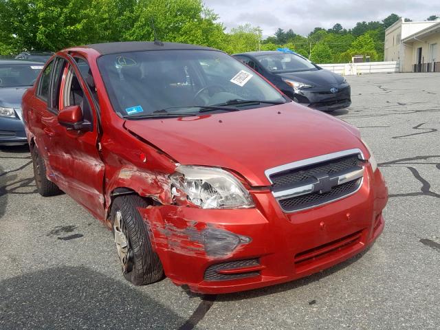 KL1TD56E19B393128 - 2009 CHEVROLET AVEO LS RED photo 1