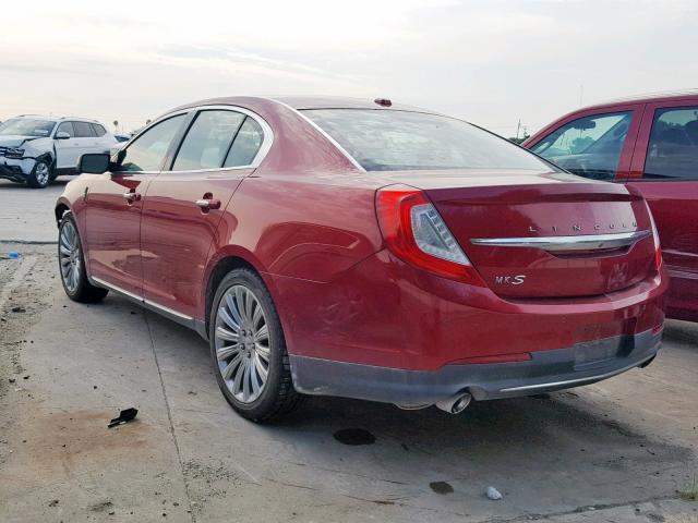 1LNHL9DK1FG605487 - 2015 LINCOLN MKS RED photo 3