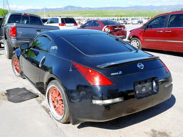 JN1AZ34D54T164067 - 2004 NISSAN 350Z COUPE BLACK photo 3