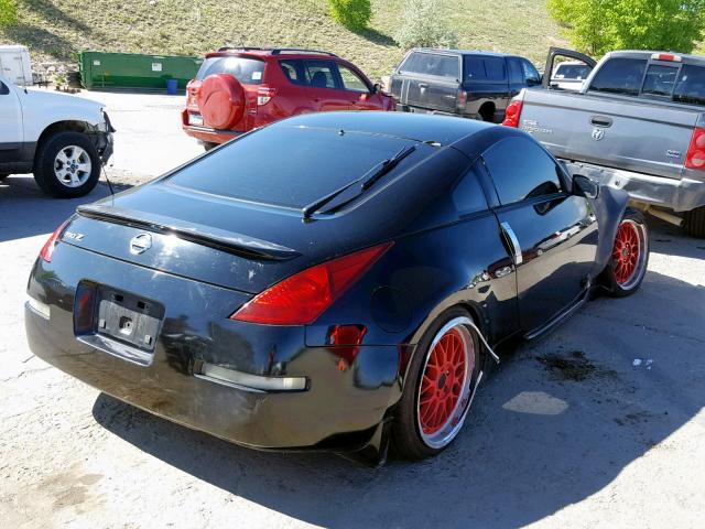 JN1AZ34D54T164067 - 2004 NISSAN 350Z COUPE BLACK photo 4