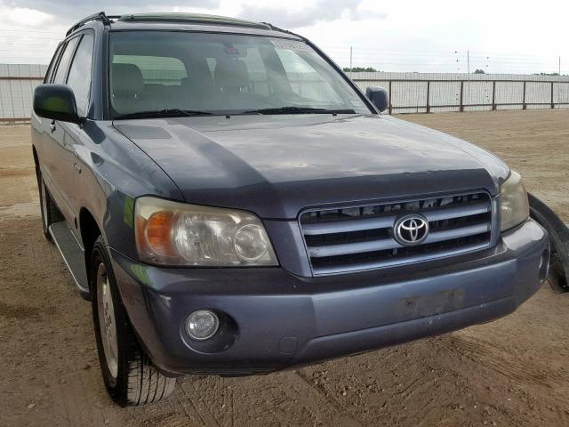 JTEDP21A450063587 - 2005 TOYOTA HIGHLANDER BLUE photo 1