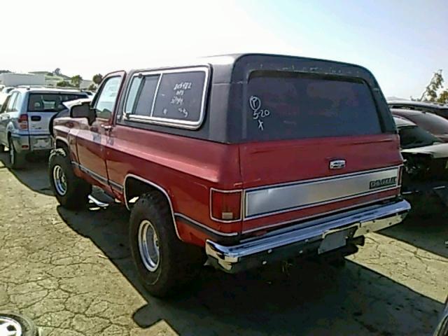 1GNEV18K4MF148245 - 1991 CHEVROLET BLAZER V10 RED photo 3