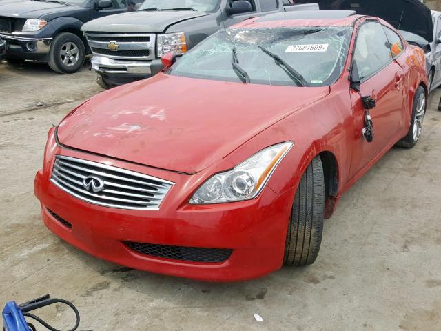 JN1CV6EK7AM104297 - 2010 INFINITI G37 BASE RED photo 2