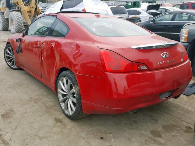 JN1CV6EK7AM104297 - 2010 INFINITI G37 BASE RED photo 3