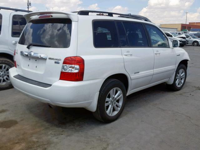 JTEEW21A460024894 - 2006 TOYOTA HIGHLANDER WHITE photo 4