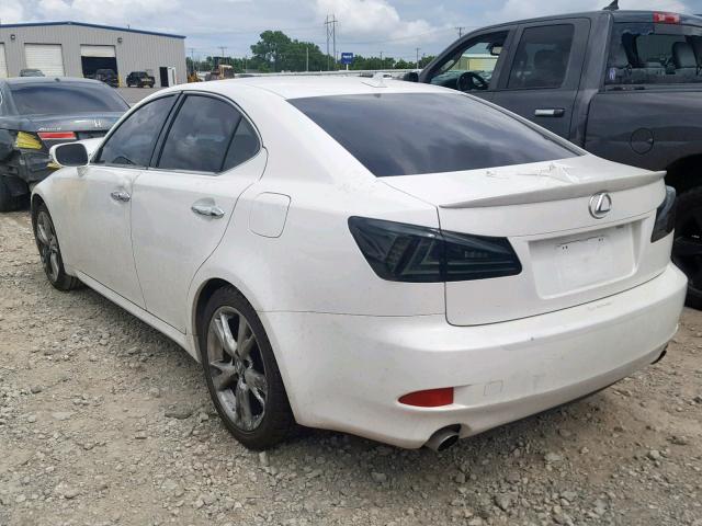 JTHBK262195106527 - 2009 LEXUS IS 250 WHITE photo 3