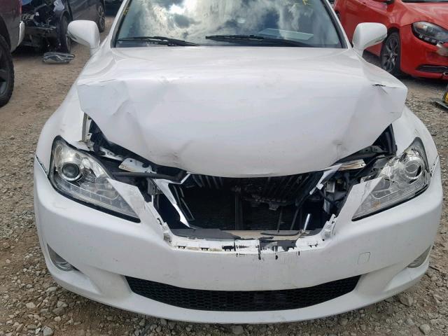 JTHBK262195106527 - 2009 LEXUS IS 250 WHITE photo 7