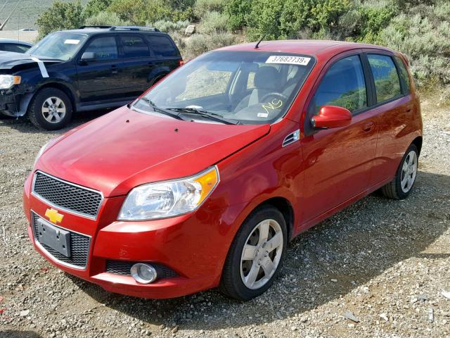 KL1TG6DE3BB128054 - 2011 CHEVROLET AVEO LT RED photo 2