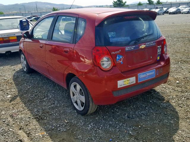 KL1TG6DE3BB128054 - 2011 CHEVROLET AVEO LT RED photo 3