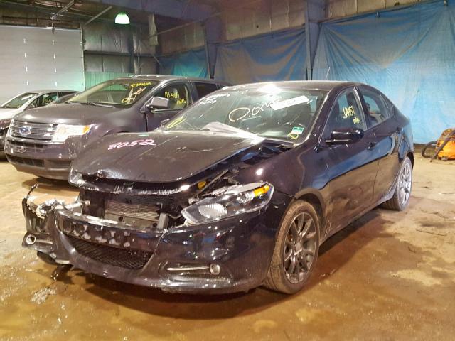 1C3CDFBB2ED878052 - 2014 DODGE DART SXT BLACK photo 2