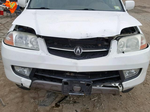 2HNYD18222H536878 - 2002 ACURA MDX WHITE photo 9