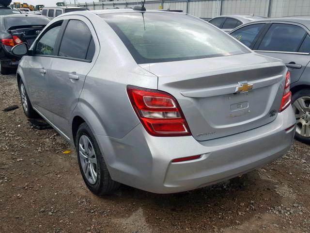 1G1JB5SH9H4134453 - 2017 CHEVROLET SONIC LS SILVER photo 3