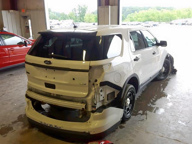 1FM5K8AR1DGC21059 - 2013 FORD EXPLORER P WHITE photo 4