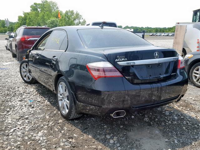 JH4KB2F63AC001572 - 2010 ACURA RL BLACK photo 3