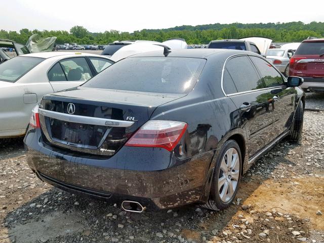 JH4KB2F63AC001572 - 2010 ACURA RL BLACK photo 4