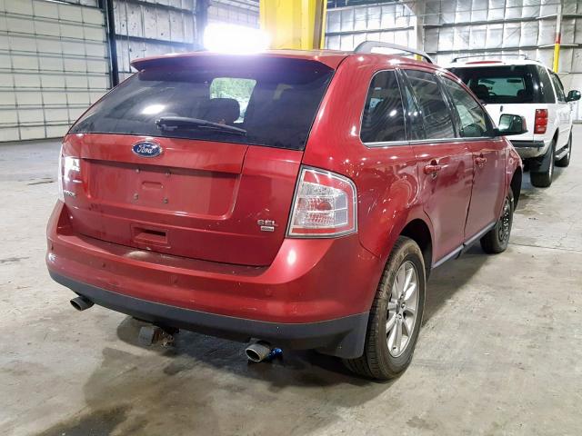 2FMDK48CX9BB01832 - 2009 FORD EDGE SEL RED photo 4