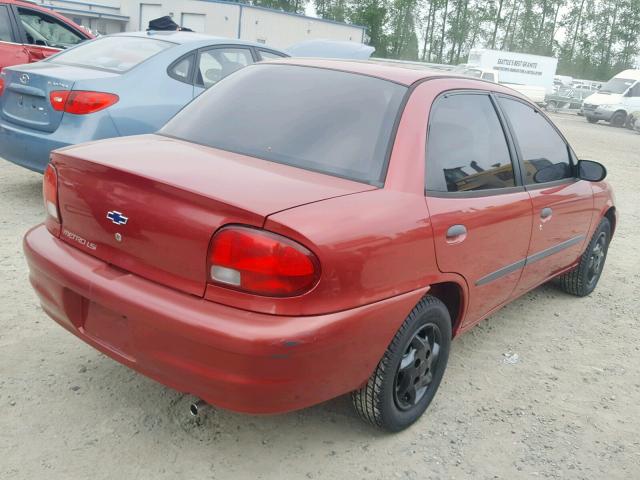 2C1MR5222W6702353 - 1998 CHEVROLET METRO LSI MAROON photo 4