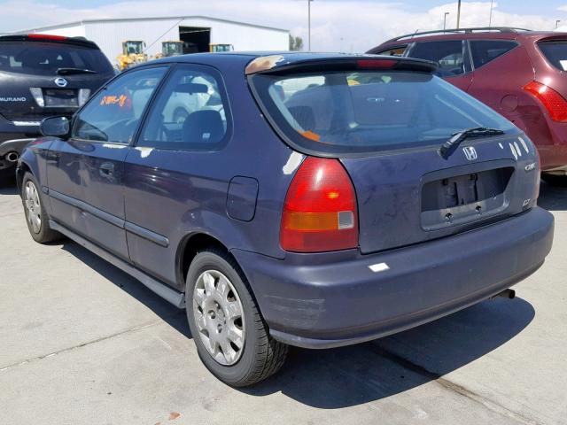 2HGEJ6343WH122412 - 1998 HONDA CIVIC DX BLUE photo 3