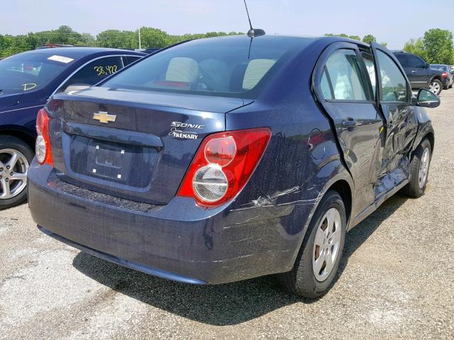 1G1JA5SH7F4126853 - 2015 CHEVROLET SONIC LS BLUE photo 4