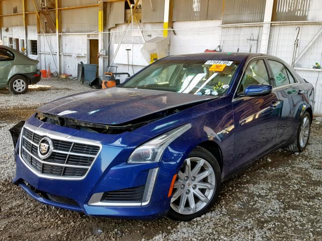 1G6AP5SX3E0177773 - 2014 CADILLAC CTS BLUE photo 2