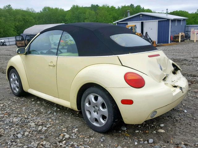 3VWCK21Y63M321207 - 2003 VOLKSWAGEN NEW BEETLE ყვითელი ფოტო 3