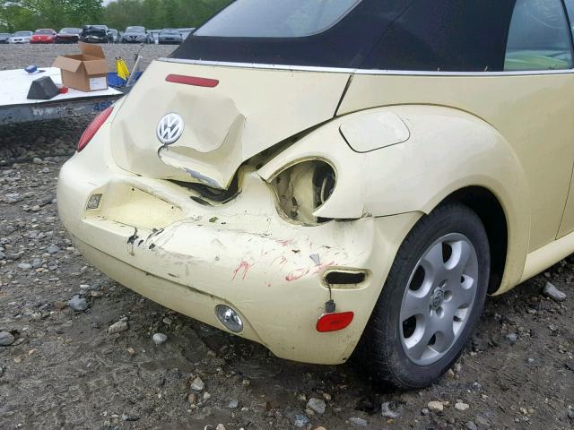 3VWCK21Y63M321207 - 2003 VOLKSWAGEN NEW BEETLE ყვითელი ფოტო 9