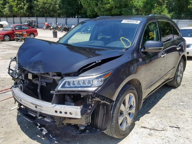 5FRYD3H89FB010277 - 2015 ACURA MDX ADVANC BLACK photo 2