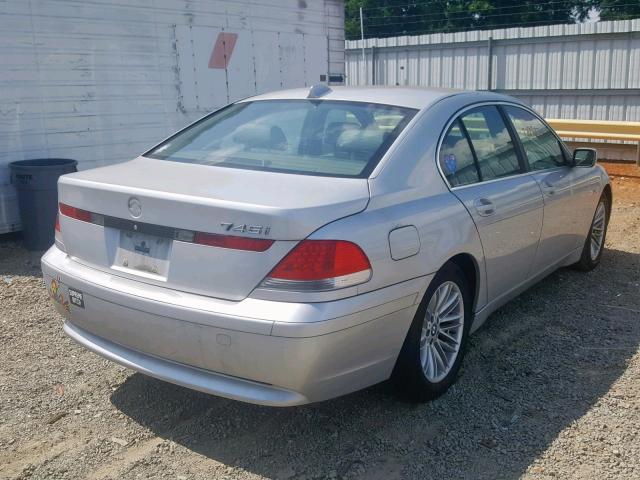 WBAGL63414DP70047 - 2004 BMW 745 I SILVER photo 4