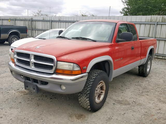 1B7GG22Y9WS511731 - 1998 DODGE DAKOTA RED photo 2